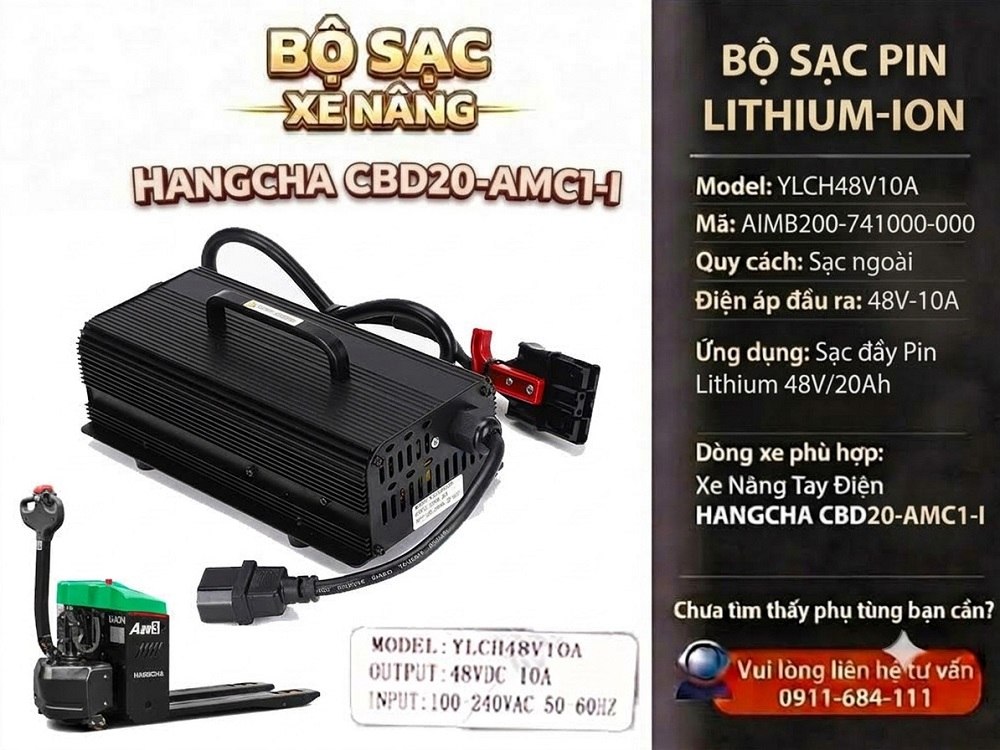 Bộ Sạc Xe Nâng HANGCHA YLCH48V10A (AIMB200-741000-000)